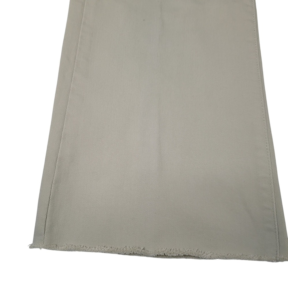 JUSTUSA Womens Size 14 Khaki Tan‎ Flare Leg Raw Hem Denim Jeans JP180-PSY - Picture 3 of 11